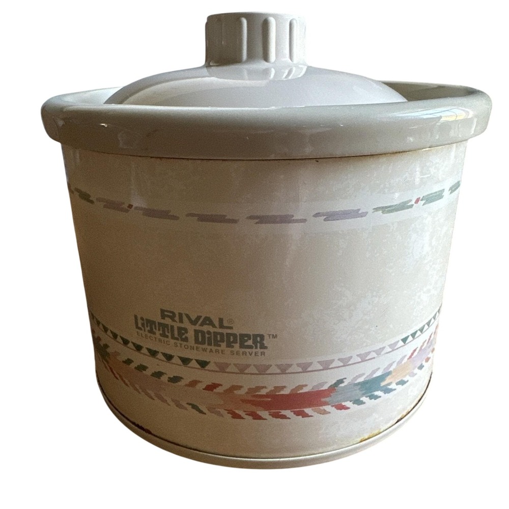 Rival USA 1988 Little Dipper Mini Electric Crock Pot Southwest 3204 Slow Cooker